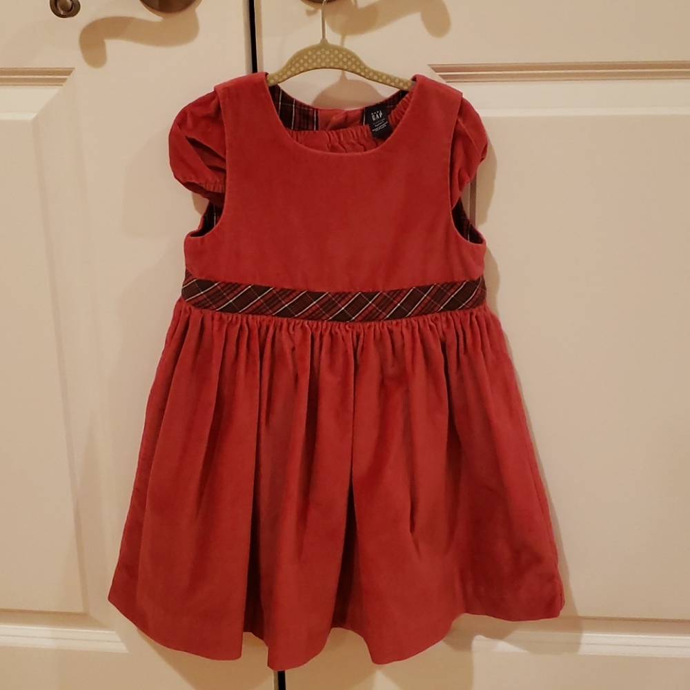 Baby Gap velour Christmas dress 3t